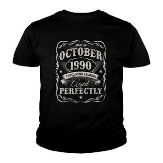 Legends Were Born In October 1990 Vintage 31St Birthday Youth T-shirt | Mazezy