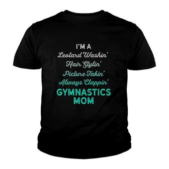 Leotard Washin Gymnastics Mom Youth T-shirt | Mazezy