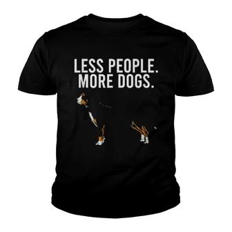 Less People More Dogs Entlebucher Mountain Dog Introvert Fun Youth T-shirt | Mazezy
