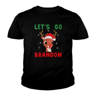 Let’S Go Brandon Christmas Rudolph Family Matching Pajamas Tee Youth T-shirt | Mazezy
