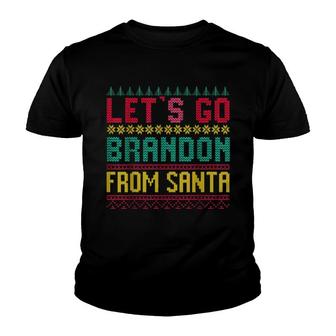 Let's Go Brandon Let's Go Brandon From Santa Christmas Youth T-shirt | Mazezy