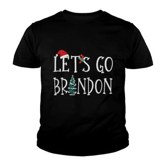 Let's Go Brandon Lets Go Brandon Santa Hat Christmas Youth T-shirt | Mazezy DE