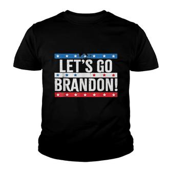 Lets Go Brandon Us Flag Impeach Biden Tee Youth T-shirt | Mazezy