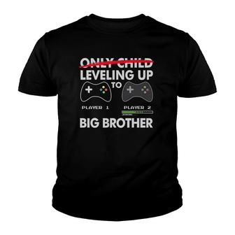 Leveling Up To Big Brother - Video Game Player Youth T-shirt | Mazezy