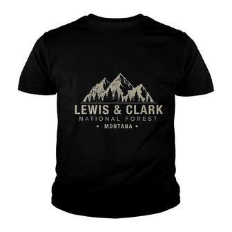 Lewis And Clark National Forest Montana Youth T-shirt | Mazezy