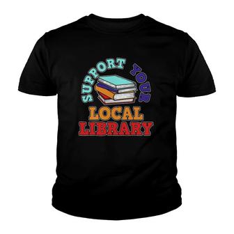 Library Book Reading Librarian Bookworm Gift Youth T-shirt | Mazezy
