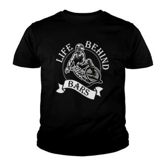 Life Behind Bars - Great Bmx Rider Racer Gift Idea Youth T-shirt | Mazezy