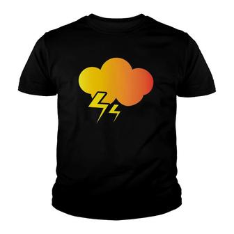 Lightning Thunder Bolt Storm Flash Cloud Strikes Gift Youth T-shirt | Mazezy