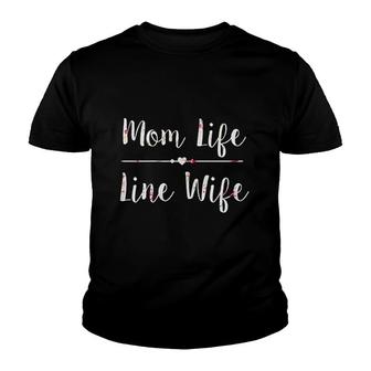 Lineman Mom Life Line Wife Funny Youth T-shirt | Mazezy