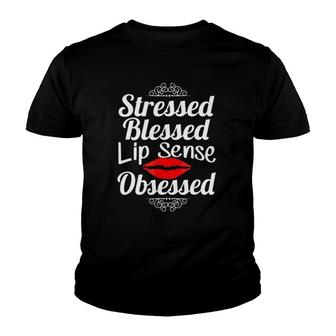 Lipsense Obsessed Lip Sense Consultant Gif Youth T-shirt | Mazezy