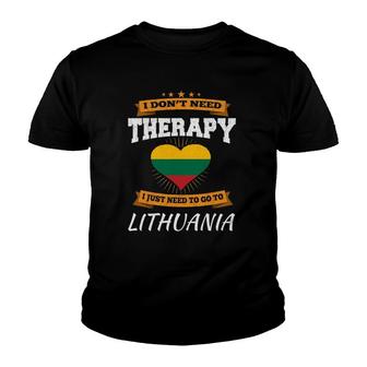 Lithuanian Flag I Lithuania Vacation Gift I Funny Lithuania Youth T-shirt | Mazezy