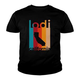 Lodi Ca Souvenirs Retro California Youth T-shirt | Mazezy