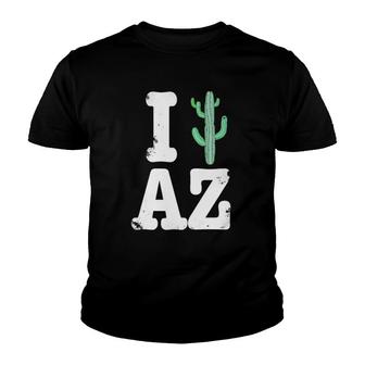 Love Arizona Saguaro Cactus Hiking Youth T-shirt | Mazezy