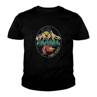 Love Camping I Hate People Youth T-shirt | Mazezy