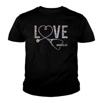 Love Nurse Life Nurse Youth T-shirt | Mazezy