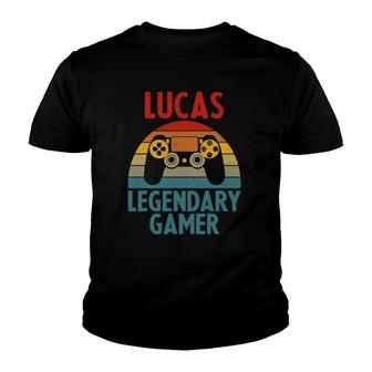 Lucas Gift Name Personalized Funny Gaming Youth T-shirt | Mazezy