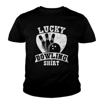 Lucky Bowling Perfect Games Bowling Youth T-shirt | Mazezy
