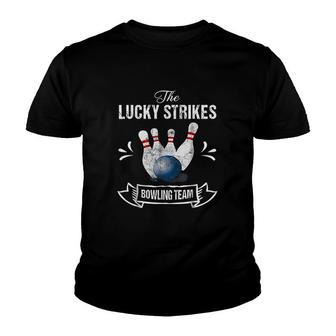 Lucky Strikes Bowling Team V2 Youth T-shirt - Thegiftio UK
