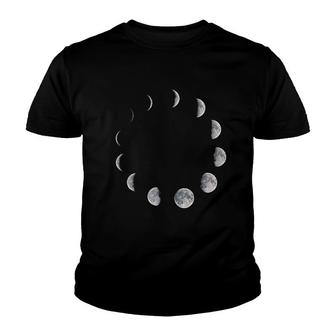 Luna Moon Phases V2 Youth T-shirt - Thegiftio UK