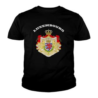 Luxembourg Coat Of Arms Tee Flag Luxembourgers Youth T-shirt