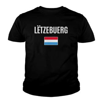 Luxembourg Flag Vintage Home Roots Youth T-shirt | Mazezy
