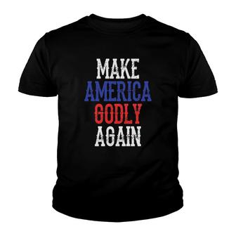 Make America Godly Again Quote Youth T-shirt | Mazezy