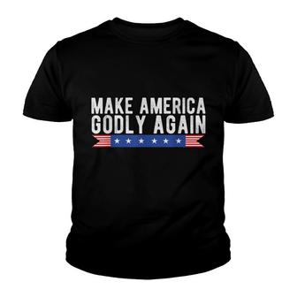Make America Godly Again Usa Youth T-shirt | Mazezy