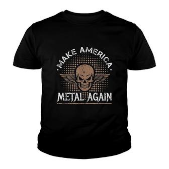 Make America Metal Again Skull V2 Youth T-shirt - Thegiftio UK