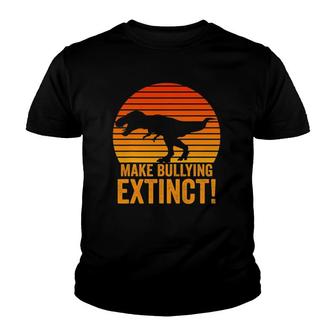 Make Bullying Extinct Wear Orange For Unity Day Dinosaur Youth T-shirt | Mazezy