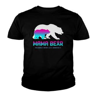 Mama Bear Pregnancy Infant Loss Awareness Youth T-shirt | Mazezy