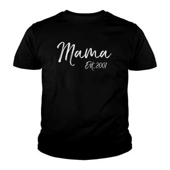 Mama Est 2001 Cute Mom Established Mother's Day Gift Youth T-shirt | Mazezy