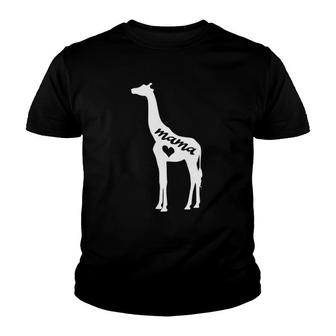 Mama Giraffe Mother's Day Love Gift For Mom Youth T-shirt | Mazezy