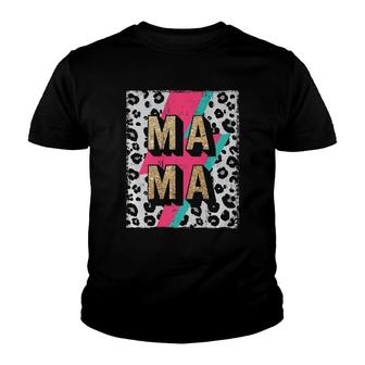 Mama Lightning Bolt Leopard Distressed Premium Youth T-shirt | Mazezy
