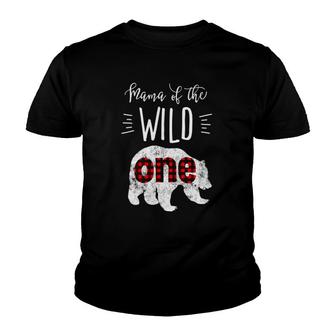 Mama Of The Wild One Vintage Bear Lumberjack 1St Birthday Youth T-shirt | Mazezy