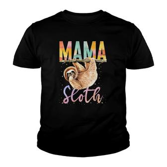 Mama Sloth Mom Happy Mother's Day Youth T-shirt | Mazezy