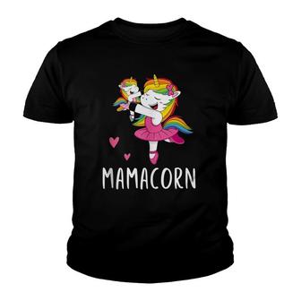 Mamacorn Unicorn Mama Ballerina Mother's Day Gift Youth T-shirt | Mazezy