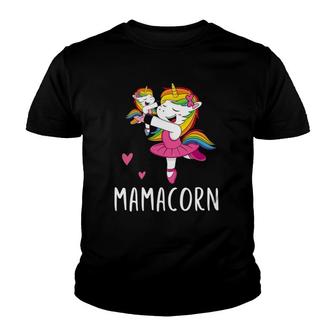 Mamacorn Unicorn Mama Ballerina Mother's Day Youth T-shirt | Mazezy