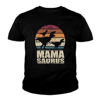 Mamasaurus Rex Dinosaur Baby Dino Twin Dino Mom Mama Saurus Youth T-shirt | Mazezy