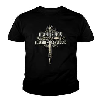 Man Of God Husband Dad Happy Father's Day Proud Christian Youth T-shirt | Mazezy UK