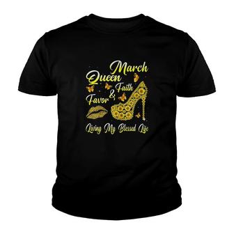 March Queen Faith Favor Youth T-shirt | Mazezy