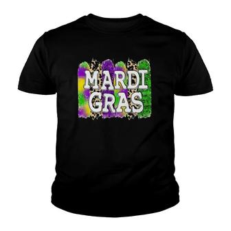 Mardi Gras Leopard Sparkle Cheetah Parade 2022 Carnival Youth T-shirt | Mazezy CA