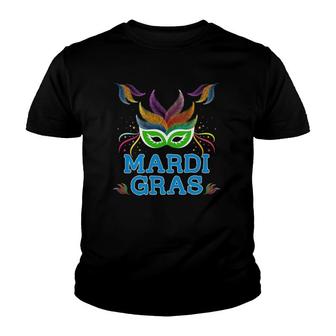 Mardi Grass Festivity Party Masque Parade Gift Youth T-shirt | Mazezy