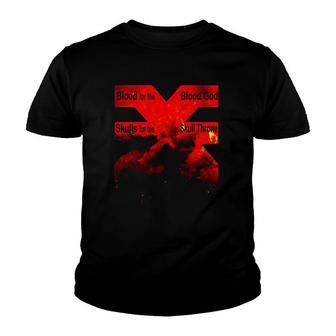 Mark Of Khorn Red Galaxy Blood For The Blood God Quote Youth T-shirt | Mazezy