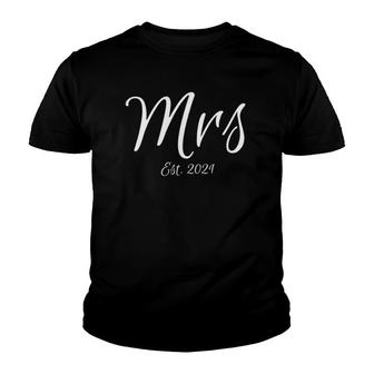 Marriage Wedding Gift From Husband To Wife Mrs Est 2021 Ver2 Youth T-shirt | Mazezy