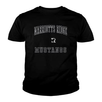 Marriotts Ridge High School Mustangs Youth T-shirt | Mazezy