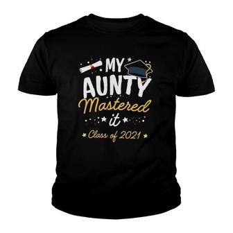 Masters Graduation Tee My Aunty Mastered It Class Of 2021 Ver2 Youth T-shirt | Mazezy