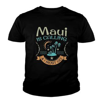 Maui Hawaii Hawaiian Funny Beach Aloha Summer Vacation Youth T-shirt | Mazezy