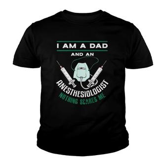 Mens Anesthesiologist Dad Funny Anesthesiology Father Gift Youth T-shirt | Mazezy