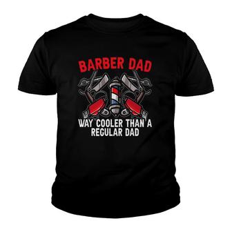 Mens Barber Dad Fathers Day Haircut Barbershop Best Daddy Ever Youth T-shirt | Mazezy