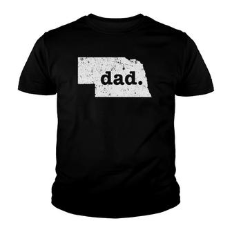 Mens Best Dad Nebraska Funny For Dad Youth T-shirt | Mazezy